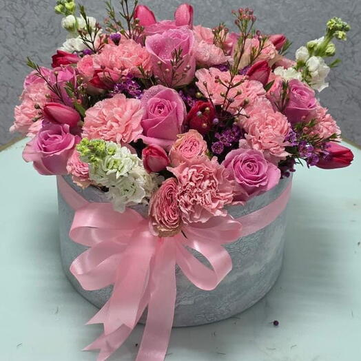Elegant Pink Floral Box Arrangement