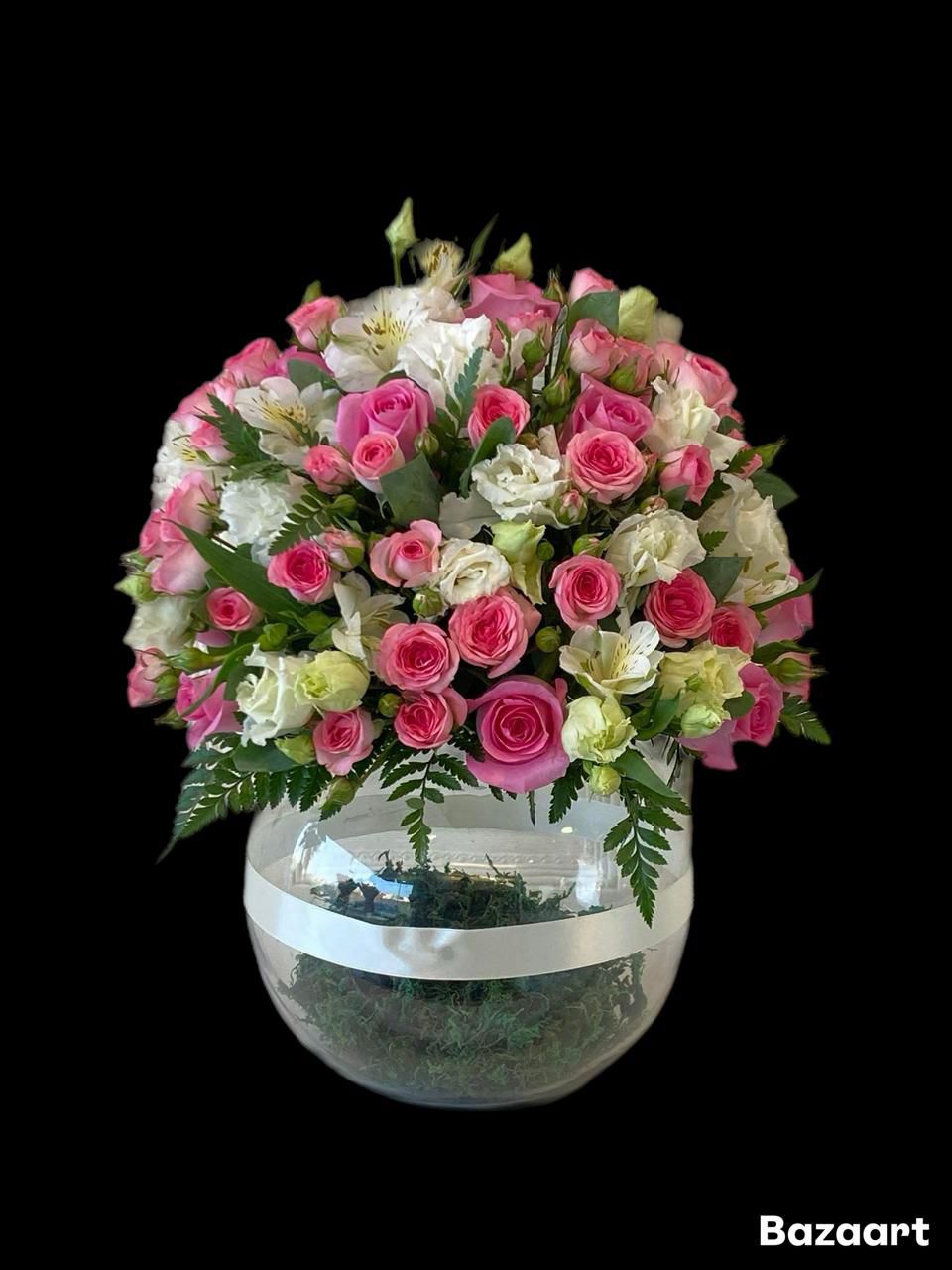 Pink And White Flowers Arrangement