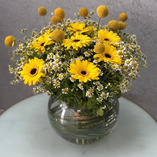 Fish Bowl Flower Arrangement