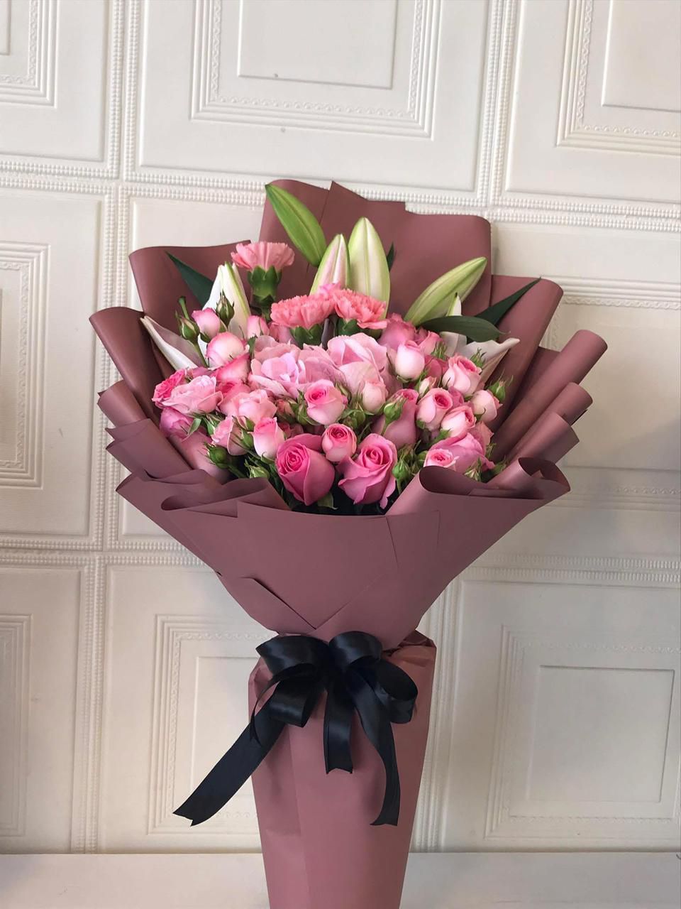 Beauty Pink Flowers Bouquet