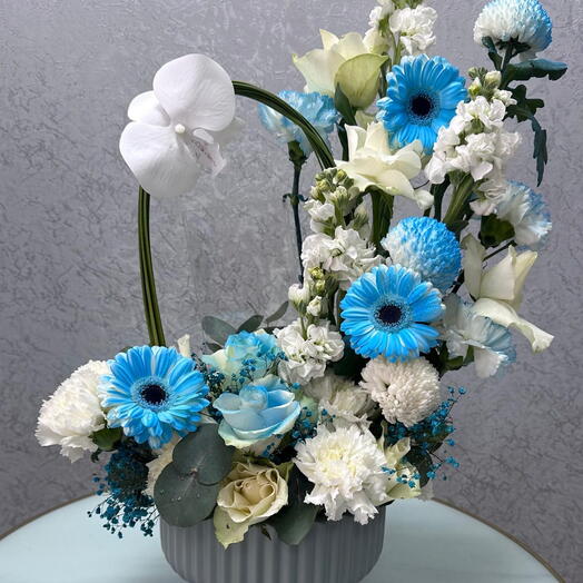 Elegant Mixed Floral Arrangement with Solo Orchid