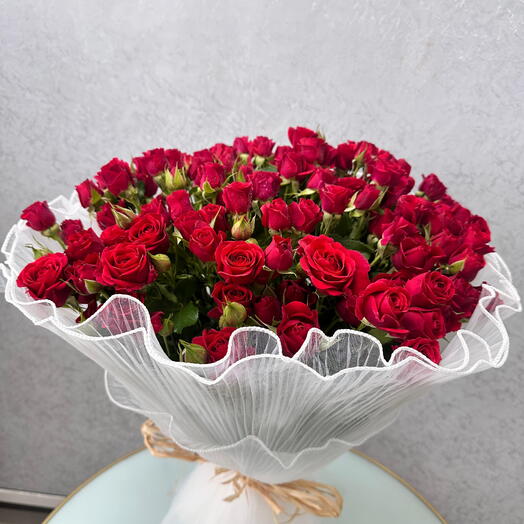 Charming Red Baby Rose Bouquet