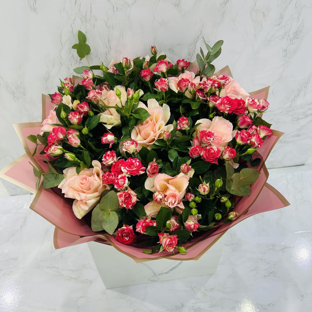 Fire work baby rose bouquet