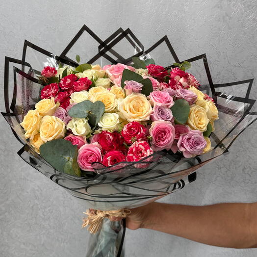 Mixed Color Roses Bouquet