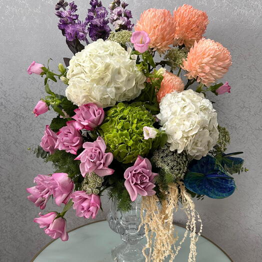 Charming Rose   Hydrangea Vase